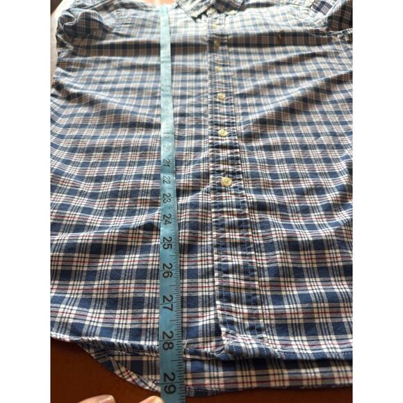 Ralph Lauren Classic Fit Shirt 👔 Mens S | Plaid Red White Blue | 100% Cotton - Picture 6 of 8